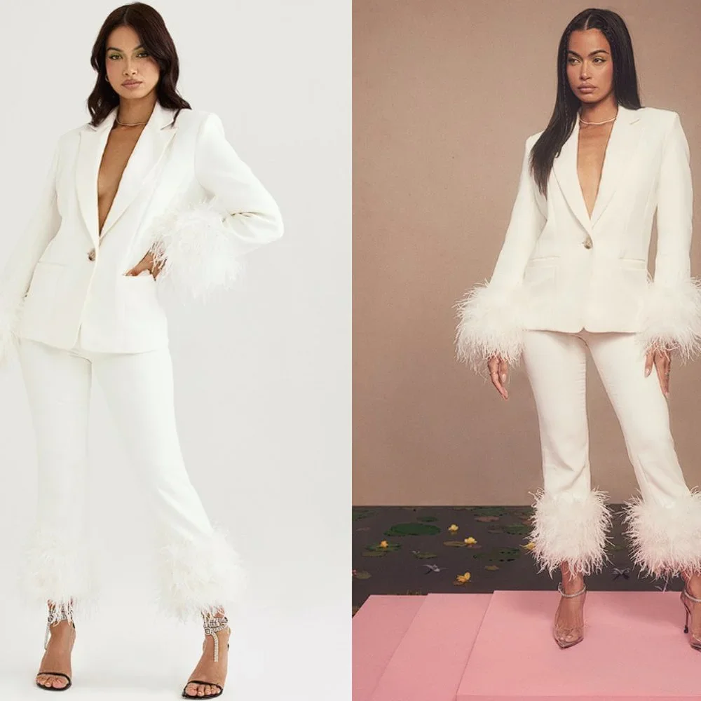 HOUSE OF CB 'Fae' Ivory Hem Trousers NWOT - Picture 6 of 15